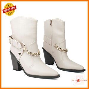 Women's Ankle Boots Block Heel Western Cowgirl Boots Comfortable Pointed Toe